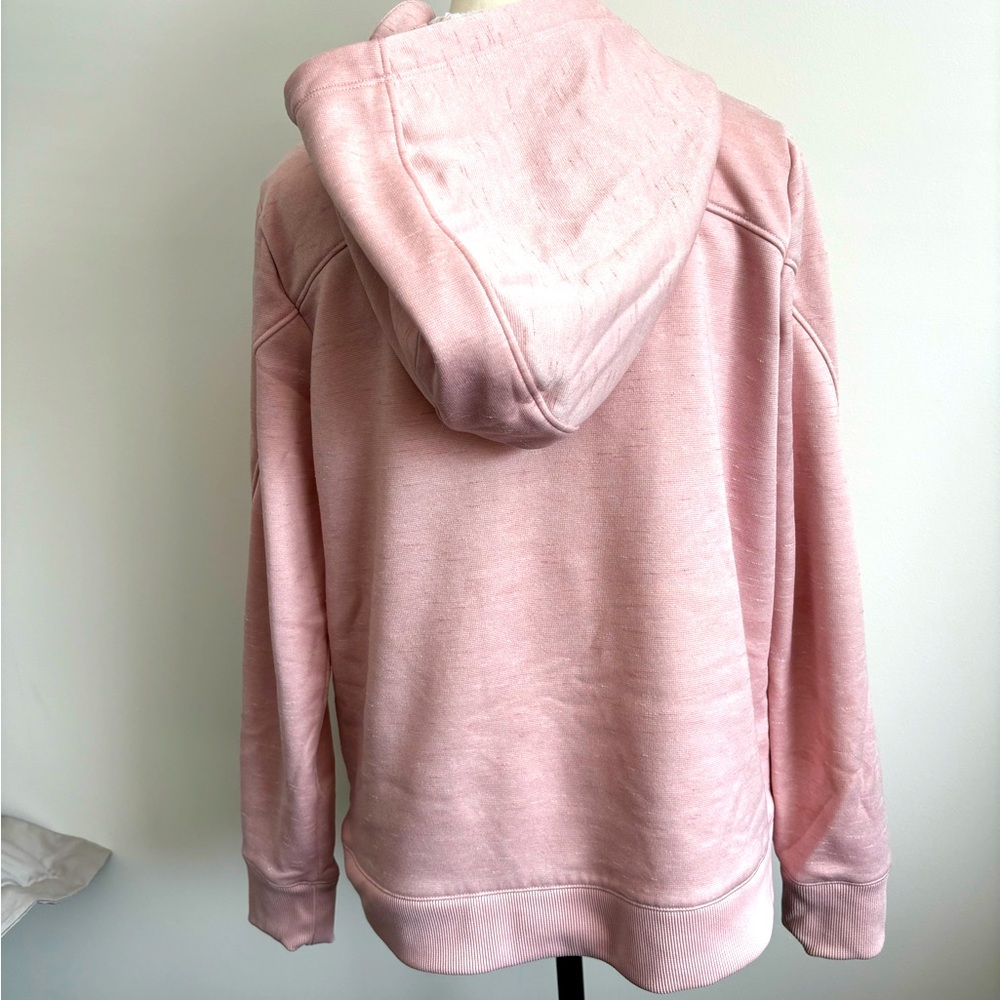 UNDER AMOUR WOMENS PINK LONG SLEEVE PULL ON HOODIE POLYESTER PULL ON. SZ M - Picture 2 of 12